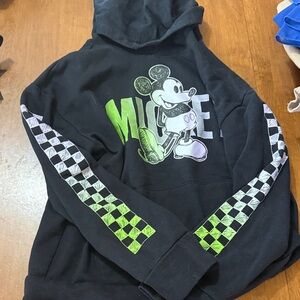Old Navy Black and Green Graphic Hoodie